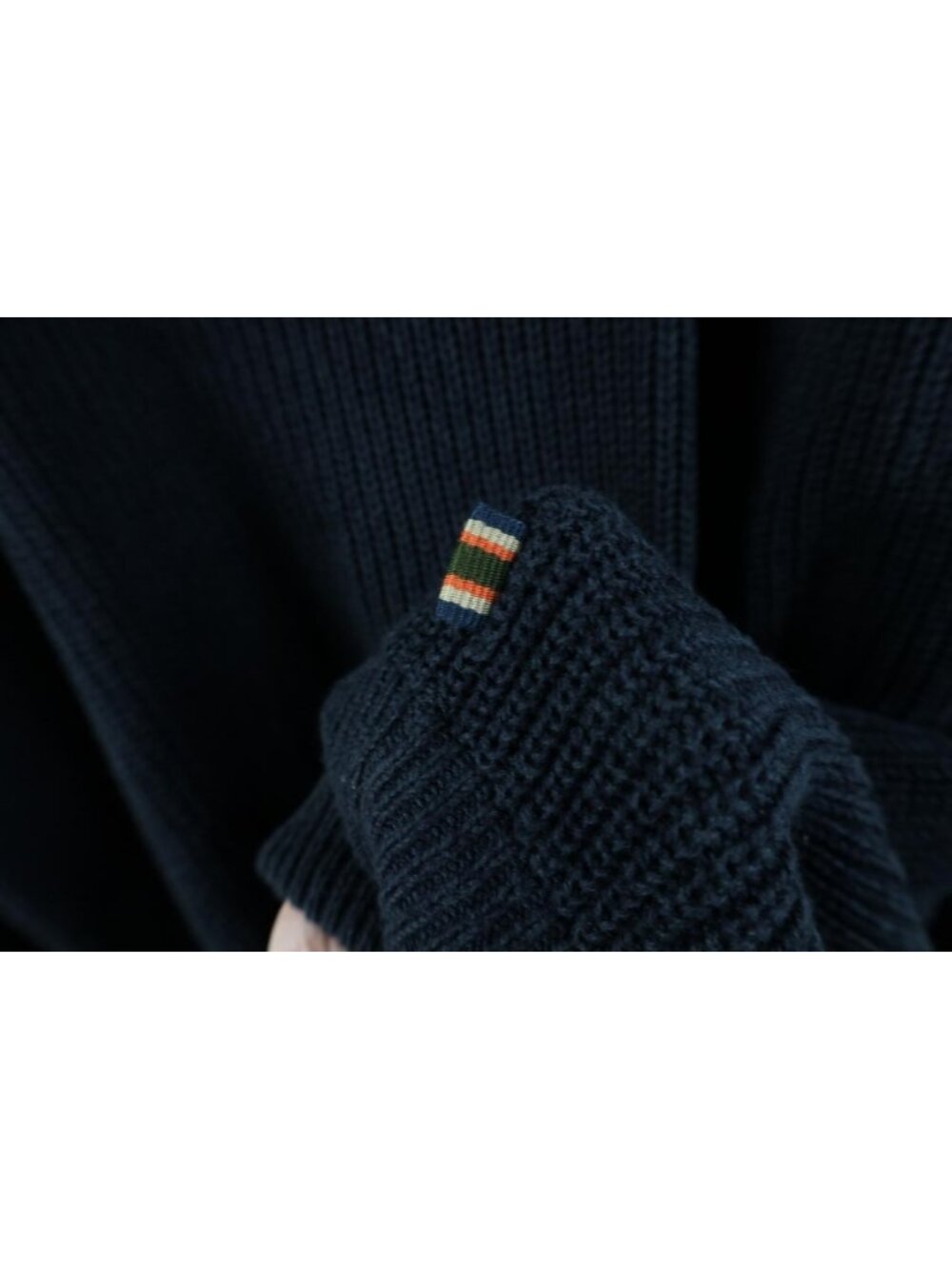 Vintage Eddie Bauer Mens 2XL Chunky Cotton Ribbed Knit Commando Henley Sweater - Picture 12 of 15